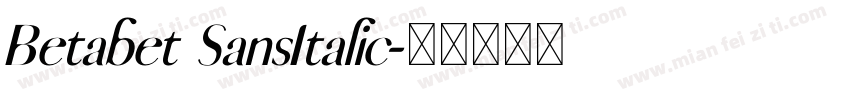 Betabet SansItalic字体转换